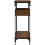 vidaXL Konzolni stol s policama smeđa boja hrasta 100x29x75 cm drveni | shoptok.hr