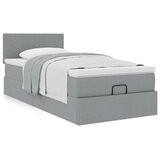  Otomanski krevet s madracem svijetlosivi 100x200 cm tkanine | shoptok.hr