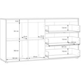 Modern Living Komoda Eliston, Kašmir, Barva Hrasta | Shoptok.si