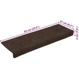  Prostirke za stepenice samoljepljive 30 kom 65x21x4 cm smeđe pravokutne rubove | shoptok.hr