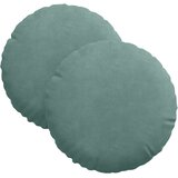  Jastučići za sjedenje 2 pcs Morska zelena Ø30 x 13 cm Baršun | shoptok.hr