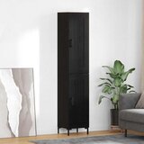 vidaXL Highboard Crni hrast 34,5 x 34 x 180 cm Konstruirano drvo | shoptok.hr