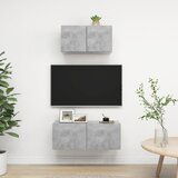 The Living Store Komplet TV omaric 2-delni betonsko siva iverna plošča - Komplet TV Omaric, (21374134) Cene