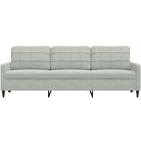 vidaXL Trosed svetlo siv 210 cm žamet | Shoptok.si