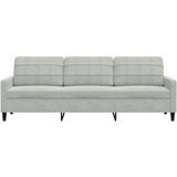 vidaXL Trosjed svjetlosivi 210 cm baršunasti | shoptok.hr
