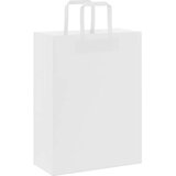  Papirnate vrećice 250 kom s ručkama bijele 26x12x35 cm | Eponuda.ba