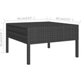 vidaXL 2-dijelna vrtna garnitura od poliratana s jastucima crna | shoptok.hr