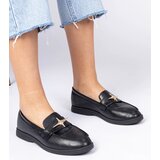 D/CEO marka niezdefiniowana Black women's moccasins with gold decoration Senna Cene