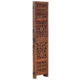 Furnova Ročno izrezljan paravan 3-delni rjav 120x165 cm mangov les, (21929706) | Shoptok.si