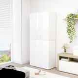 vidaXL Omara za čevlje visok sijaj bela 80x39x178 cm iverna plošča | Shoptok.si