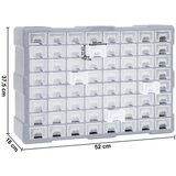 vidaXL Organizator s 64 predali 52x16x37,5 cm | Shoptok.si