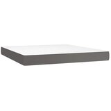  Madrac s džepičastim oprugama srednje tvrdoće sivi 180x200x20cm od umjetne kože | shoptok.hr