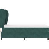 Box Spring Krevet s Madracem Tamno Zeleni 90x190 cm Baršun | shoptok.hr