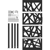 vidaXL Vrtna vrata črna 105x205 cm jeklena lučka | Shoptok.si