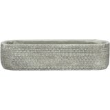 x okrasni cvetlični lonec kjeld (45,5 x 13 x 11 cm, keramika, siva) | Shoptok.si