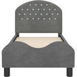  Okvir kreveta za malu djecu s naslonom Tamnosiva 70 x 140 cm | shoptok.hr