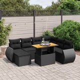  5-dijelni set vrtnih sofa s jastucima poliratan i bagrem bež | shoptok.hr