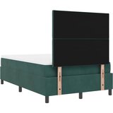  LED Box Spring Krevet Tamnozelena 120 x 190 cm Baršun | shoptok.hr