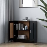 Ormarić za knjige crni 82,5 x 30,5 x 80 od konstruiranog drva | shoptok.hr