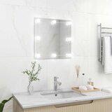  Zidno ogledalo s LED svjetlima četvrtasto stakleno | shoptok.hr