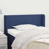  Vzglavje z ušesi modro 83x16x78/88 cm blago Cene