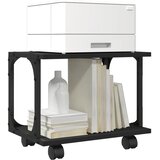  Stalak za pisač s 2 razine crni 41x28x33,5 cm konstruirano drvo | shoptok.hr