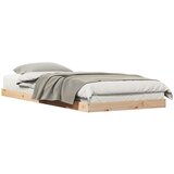 vidaXL Posteljni okvir 100x210 cm Trden bor, (22008278) | Shoptok.si