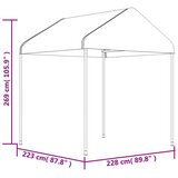  Sjenica s krovom bijela 13,38 x 2,28 x 2,69 m polietilen | shoptok.hr
