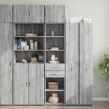 vidaXL Ozka omara za shranjevanje siva sonoma 45x42,5x225 cm inž. les Cene