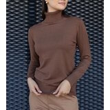  Brown loose-fit turtleneck Nida | Shoptok.si