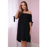 Kesi Włoski Włoski Dress tied on the sleeves black | shoptok.hr