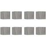vidaXL Stenska TV omarica 8 kosov siva sonoma 30,5x30x30 cm, (20732222) Cene