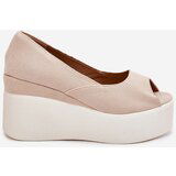 Boto Wedge And Platform Women's Sandals Light Beige Felyra | shoptok.hr