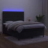  box spring s madracem LED crni 140x190 cm baršun | shoptok.hr