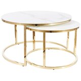  Set stolića MUSE - staklo - bijeli | shoptok.hr