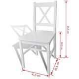  Jedilni stoli 6 kosov bela borovina | Shoptok.si