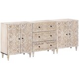  Kreveta 3 pcs Bijelo 60 x 33,5 x 75 cm Čvrsto drvo manga Cijene