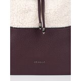 Shelvt Dark brown women's handbag with lamb fur | Shoptok.si