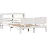  Okvir za krevet s uzglavljem bijeli 150 x 200 cm borovina | shoptok.hr