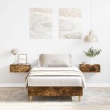  Okvir kreveta bez madraca dimljeni hrast 75x190 cm | shoptok.hr