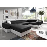  Kotna sedežna garnitura infy super - črno / bela | Shoptok.si