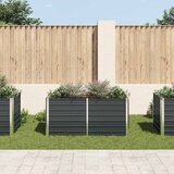  Povišena vrtna gredica antracit 160x80x77 cm pocinčani čelik | shoptok.hr