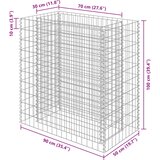  Gabionska sadilica od pocinčanog čelika 90 x 50 x 100 cm | shoptok.hr