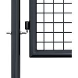  Mrežasta vrtna vrata od pocinčanog čelika 100 x 225 cm siva | shoptok.hr