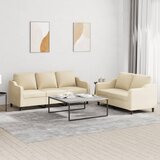  2-dijelni set sofa s jastucima krem od tkanine | shoptok.hr