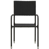  3-dijelni vanjski blagovaonski set od poliratana crni Crna | shoptok.hr