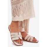 Boto Embellished flat sandals beige Anniles | shoptok.hr