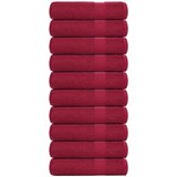 vidaXL Brisače za tuširanje 10 kos bordo 70x140cm 360 g/m² 100% bombaž | Shoptok.si