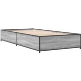 vidaXL Posteljni okvir siva sonoma 90x190 cm inženirski les in kovina, (21128903) | Shoptok.si