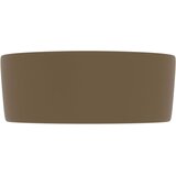  Luksuzni okrugli umivaonik mat krem 40 x 15 cm keramički | shoptok.hr